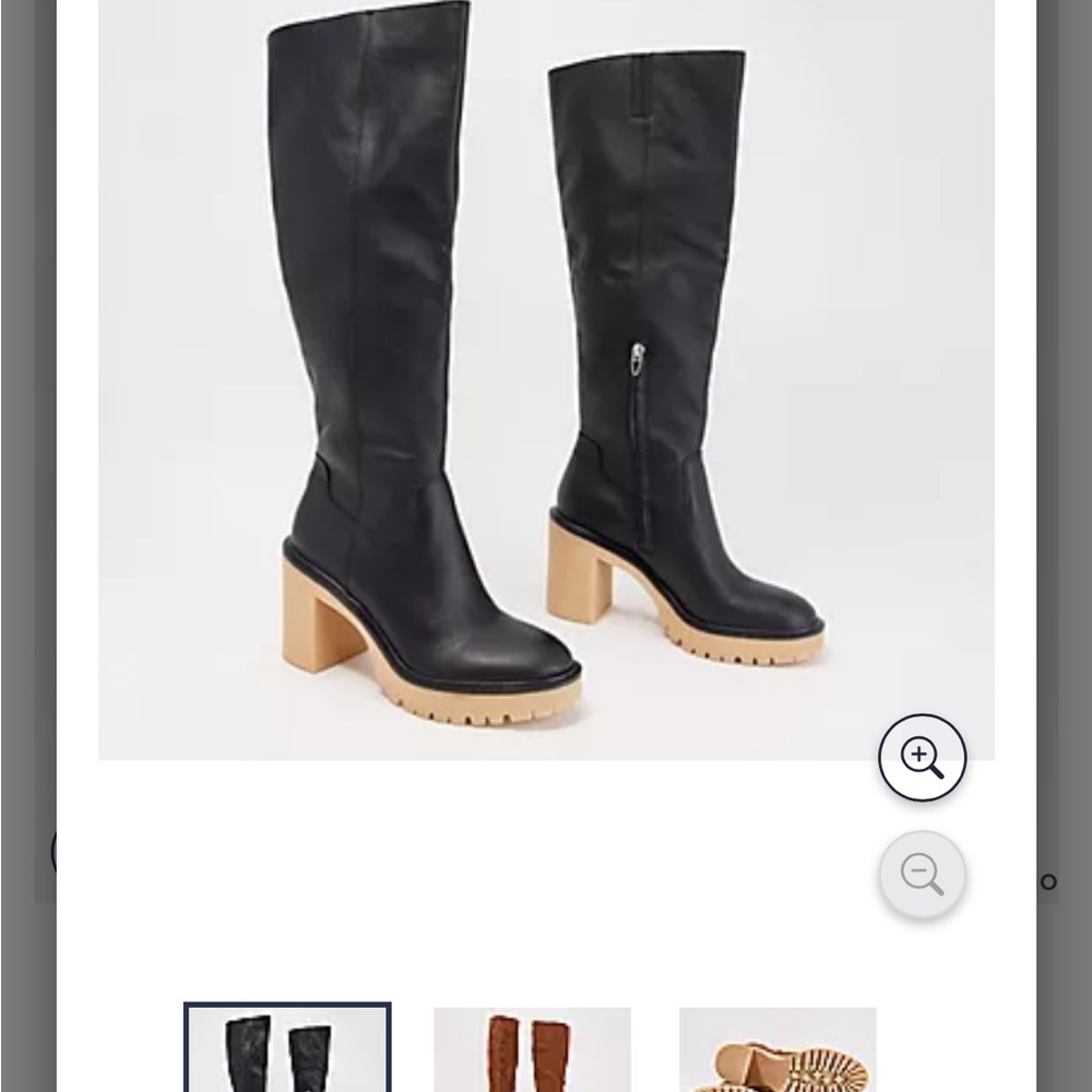 Dolce Vita Black Leather Heeled Boots